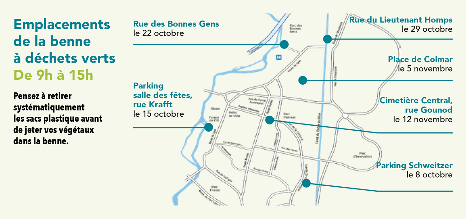 Bennes à déchets octobre 2022 à Illkirch-Graffenstaden