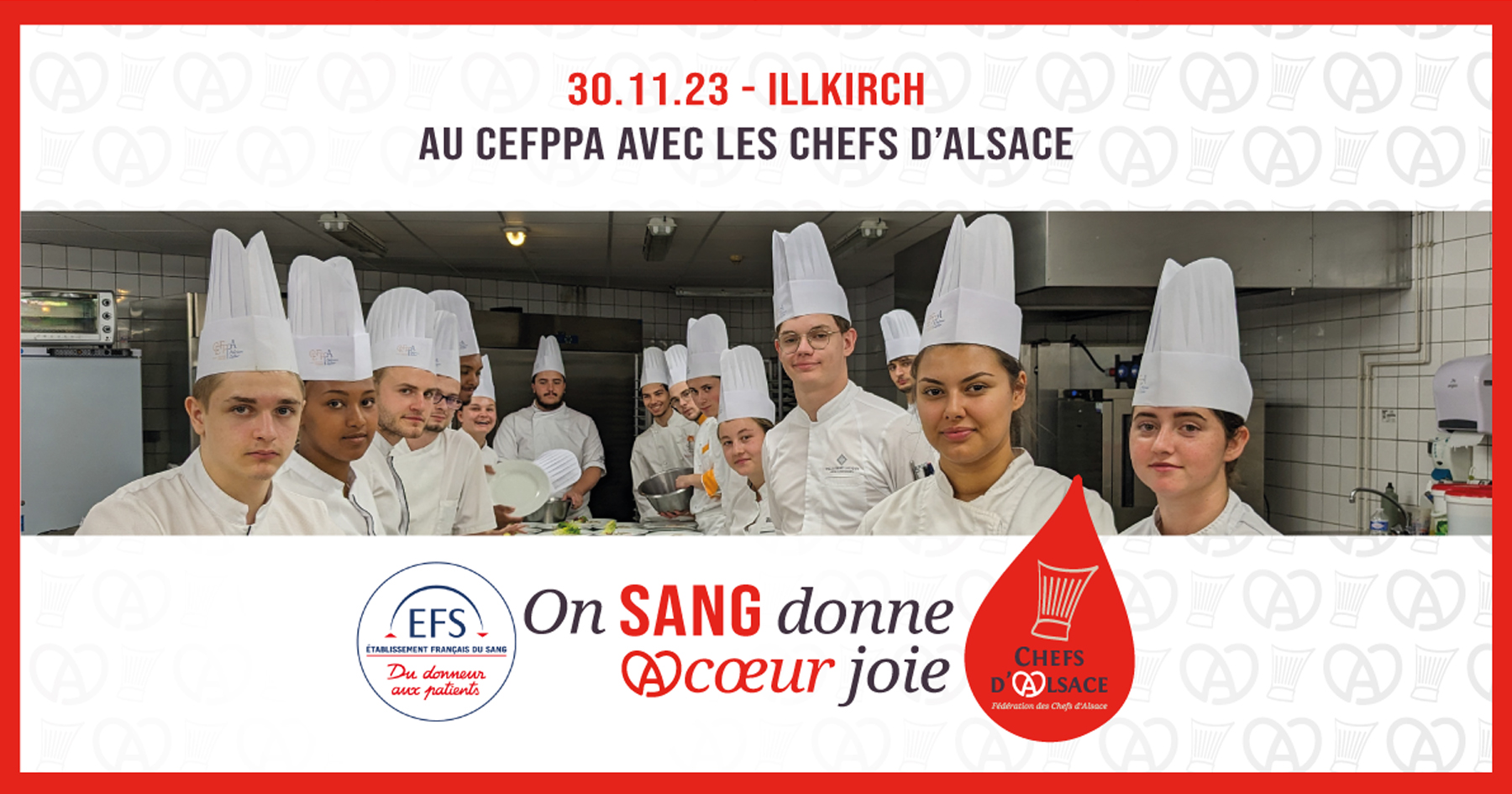 Don de sang et collation de chef