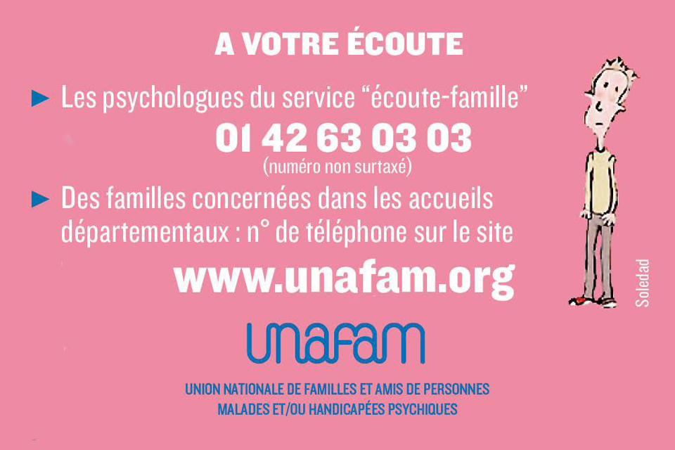 Permanences téléphoniques de l'UNAFAM